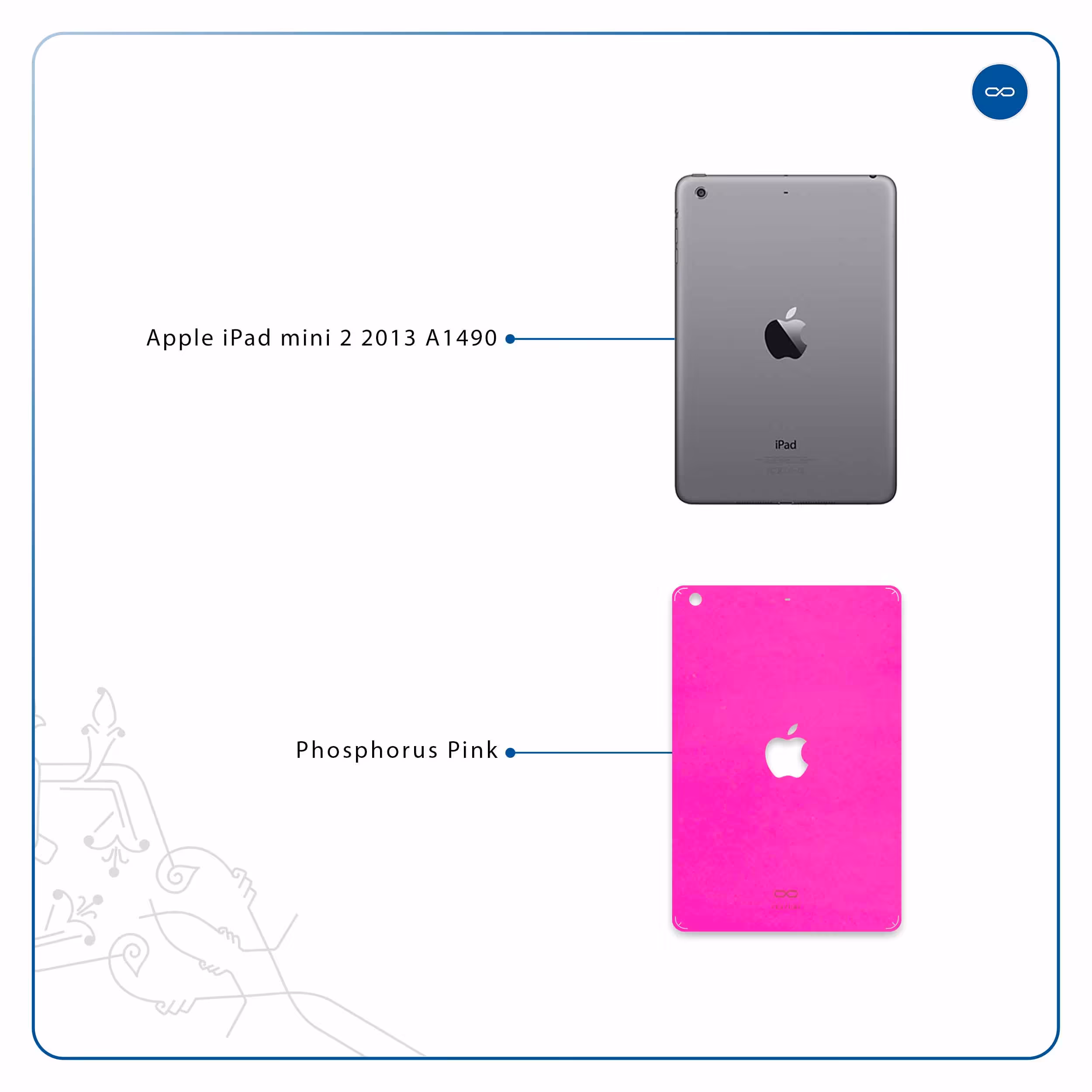 برچسب پوششی ماهوت مدل Phosphorus-Pink مناسب برای تبلت اپل iPad mini 2 2013 A1490