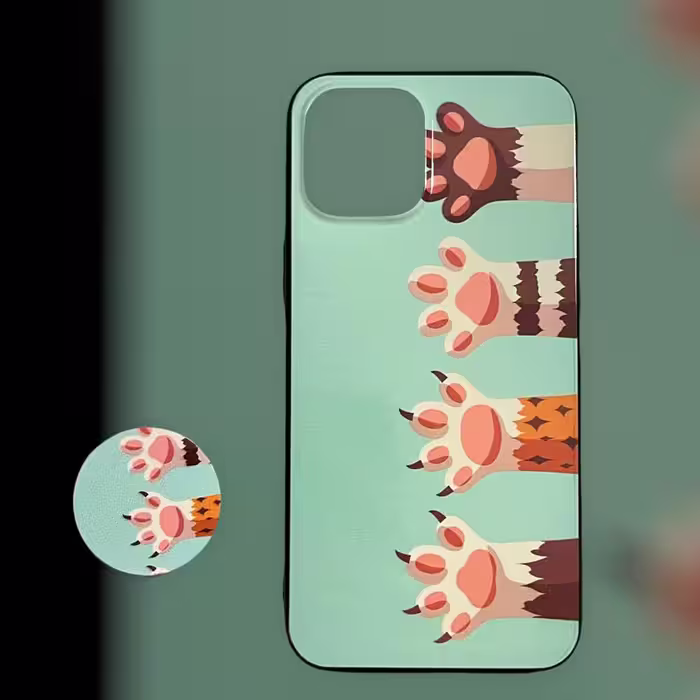 کاور طرح HANDS مناسب برای گوشی موبایل اپل IPHONE XS MAX به همراه پایه نگهدارنده