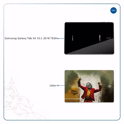 برچسب پوششی ماهوت مدل Joker مناسب برای تبلت سامسونگ Galaxy Tab S4 10.5 2018 T830