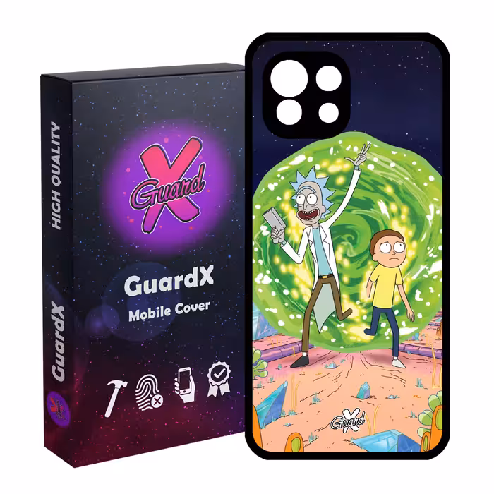 کاور گارد ایکس طرح Rick and Morty مدل Glass10190 مناسب برای گوشی موبایل شیائومی Mi 11 Lite