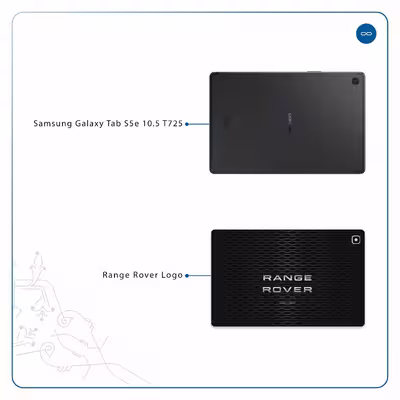 برچسب پوششی ماهوت مدل Range-Rover-Logo مناسب برای تبلت سامسونگ Galaxy Tab S5e 10.5 2019 T725