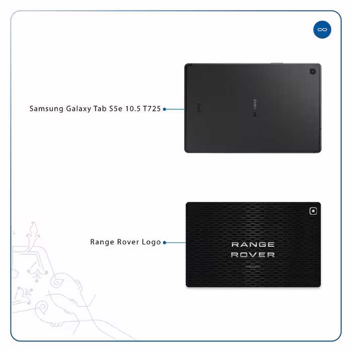 برچسب پوششی ماهوت مدل Range-Rover-Logo مناسب برای تبلت سامسونگ Galaxy Tab S5e 10.5 2019 T725