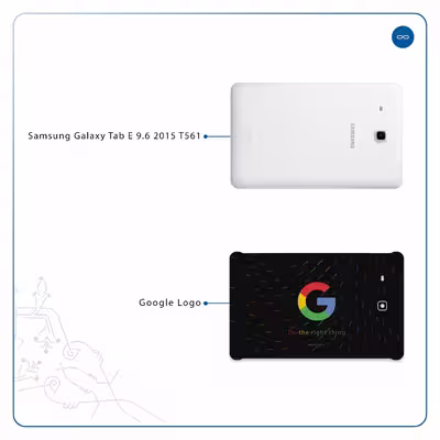 برچسب پوششی ماهوت مدل Google-Logo مناسب برای تبلت سامسونگ Galaxy Tab E 9.6 2015 T561