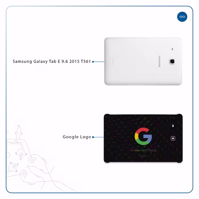 برچسب پوششی ماهوت مدل Google-Logo مناسب برای تبلت سامسونگ Galaxy Tab E 9.6 2015 T561