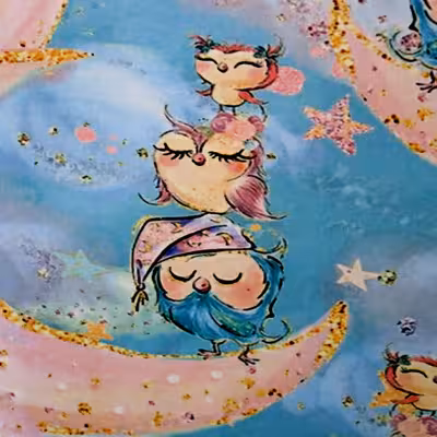 ست سطل و جای دستمال کاغذی مدل جغد کد 2815