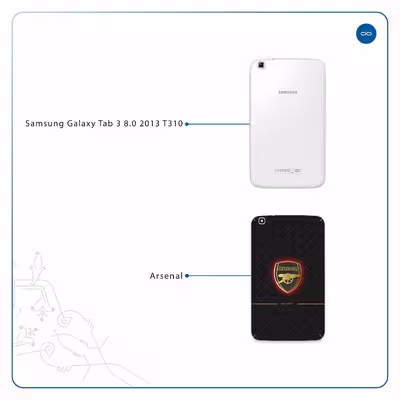 برچسب پوششی ماهوت مدل Arsenal مناسب برای تبلت سامسونگ Galaxy Tab 3 8.0 2013 T310