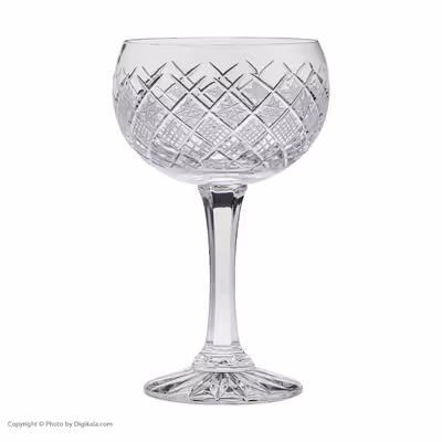 بستنی خوری بوهمیا مدل پایه دار خشتی تراش بسته 6 عددی