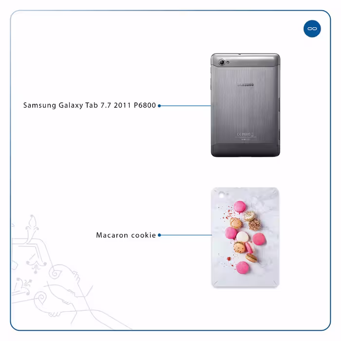 برچسب پوششی ماهوت مدل Macaron cookie مناسب برای تبلت سامسونگ Galaxy Tab 7.7 2011 P6800