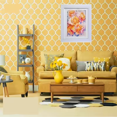 تابلو نقاشی آبرنگ طرح گل های رز کد 028