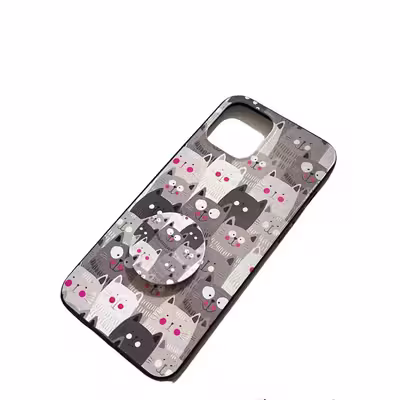 کاور طرح CAT مناسب برای گوشی موبایل اپل IPHONE 11 PRO به همراه پایه نگهدارنده