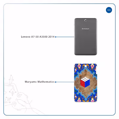 برچسب پوششی ماهوت مدل Maryams Mathematics مناسب برای تبلت لنوو A7-50 A3500 2014