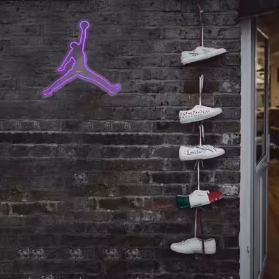 چراغ دیواری نئون دیزاین طرح Jordan_PR 