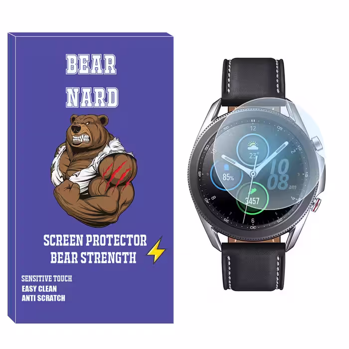 محافظ صفحه نمایش شیشه‌ای برنارد مدل SH-BR مناسب برای ساعت هوشمند سامسونگ Galaxy Watch 3 45mm