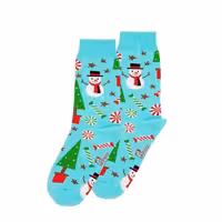 جوراب ساقدار پاتریس طرح آدم برفی و کاج