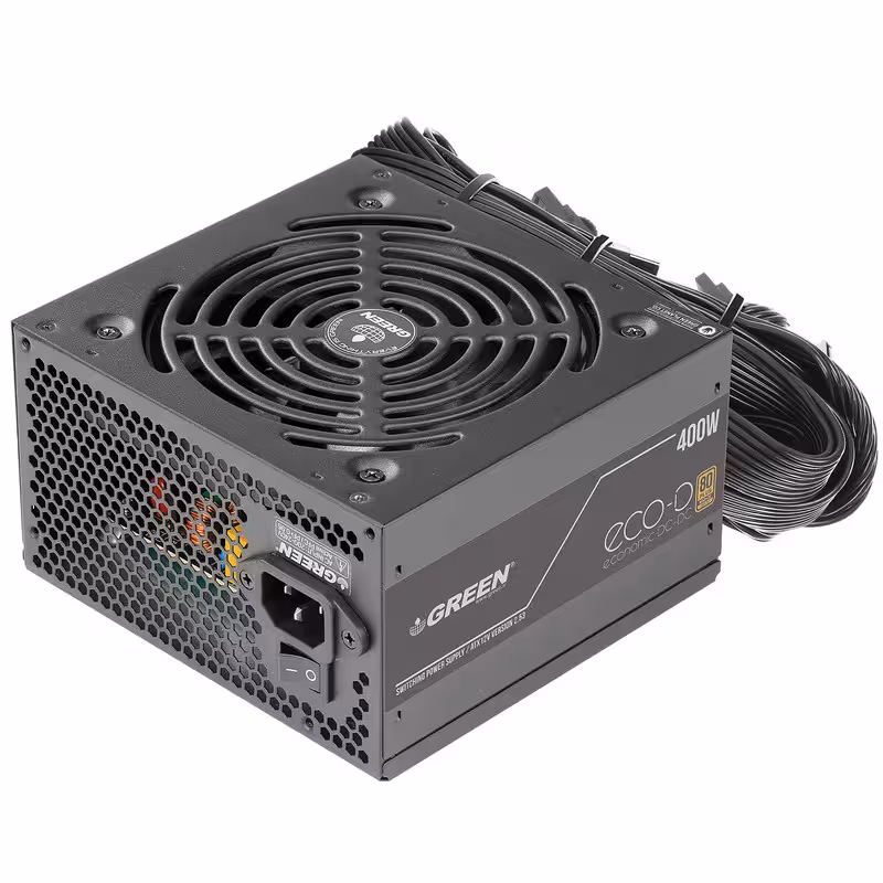 منبع تغذیه کامپیوتر 400W وات گرین مدل GP400A-ECO D | کالا مکس