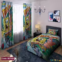 ست اتاق خواب پسرانه طرح باب اسفنجی کد BD1421