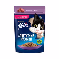 پوچ گربه فلیکس Felix با طعم گوشت بره در ژله