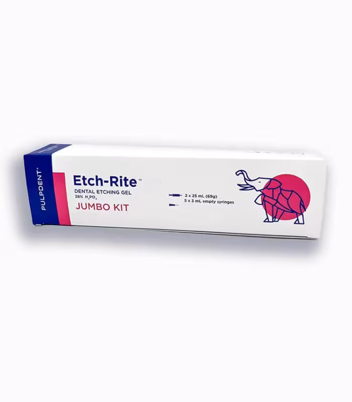 ژل اسید اچ جامبو 38 درصد پالپ دنت  PulpDent Etch-Rite Etching Gel