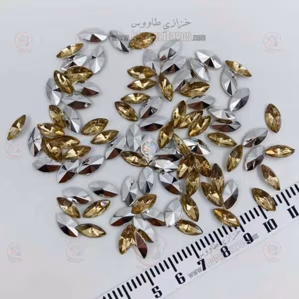 مارکیز چشمی پلاستیکی 6 در 12 ( شامپاینی ) بسته 100 عددی