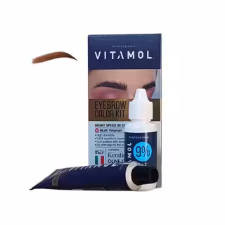 کیت رنگ ابرو ویتامول مدل S2 رنگ شنی خیلی روشن