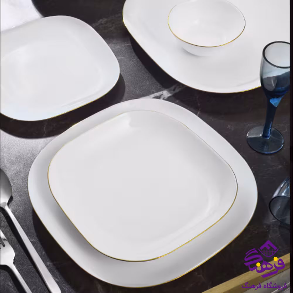 سرویس 26پارچه کرل لب طلا گلدن اپال