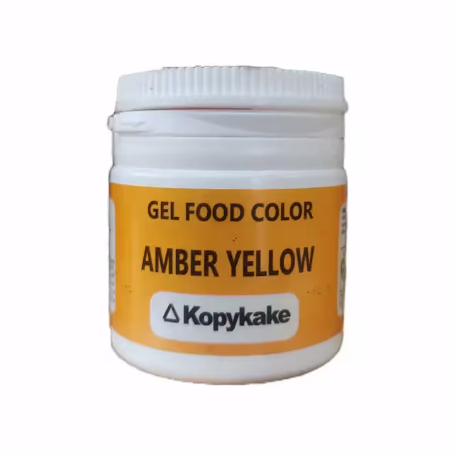 رنگ ژله ای زرد کهربایی کپی کیک