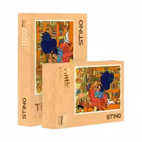 پازل شیشه ای استینو 1000 تکه طرح تن تن (کد 19104)،(باجعبه)