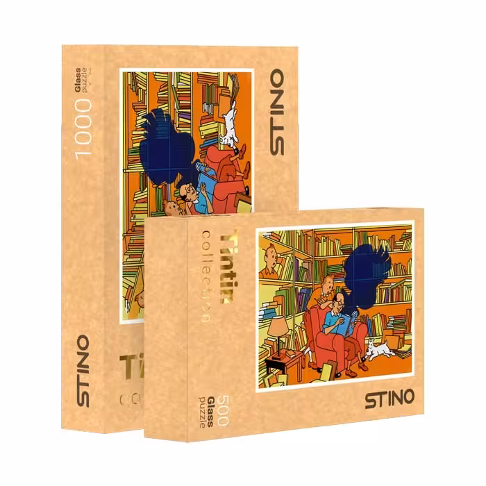 پازل شیشه ای استینو 1000 تکه طرح تن تن (کد 19104)،(باجعبه)