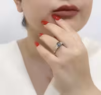 انگشتر سنگ رنگی جواهری نقره زنانه کد 11137