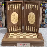 اطلاعات ، قیمت و خرید تخته نرد روکش گردو طرح 4 کد TNS553