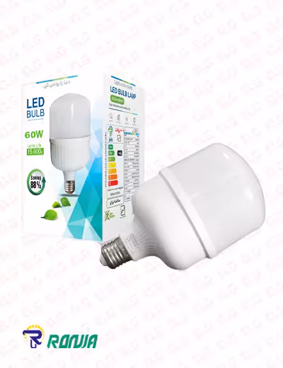 لامپ استوانه ای بدنه پلاستیکی 60 وات رونیا