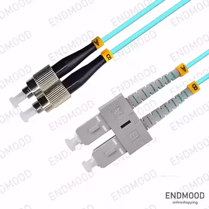پچ کورد فیبر نوری 10 متری داپلکس نگزنس Nexans OM3 SC-FC