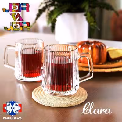 لیوان دسته دار کلارا 6 عددی کادویی 225 سی سی
