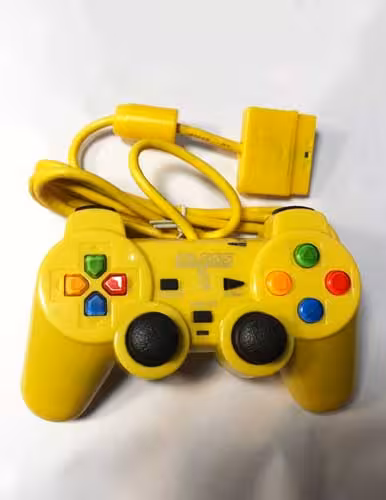 خرید دسته بازی پلی استیشن 2 زرد yellow PS2 Controller