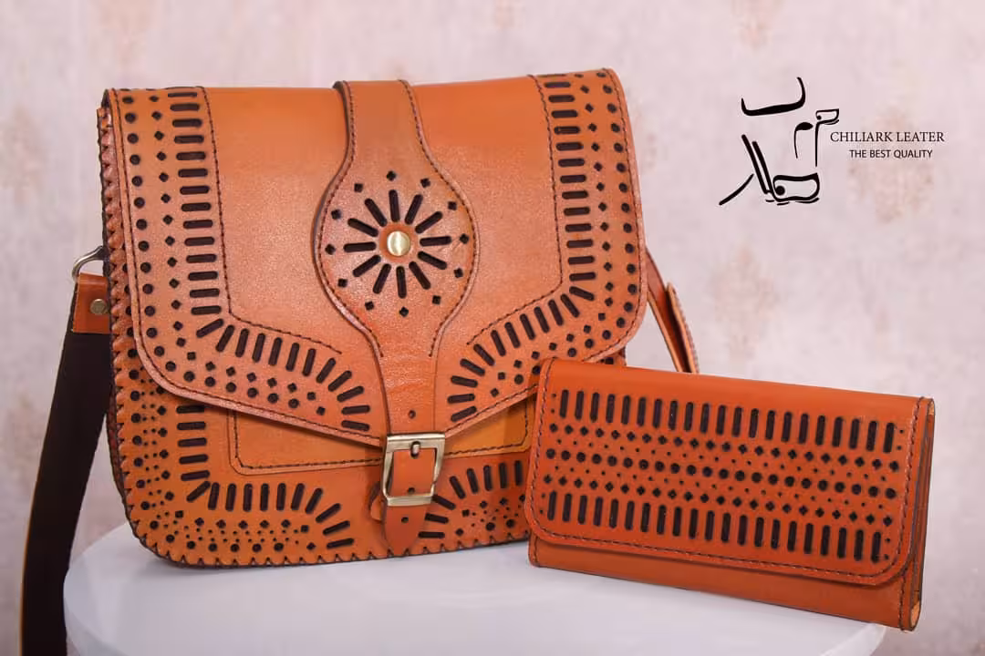 ست کیف دوشی و پول چرم کد 10155