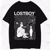 تیشرت لانگ طرح تفکر