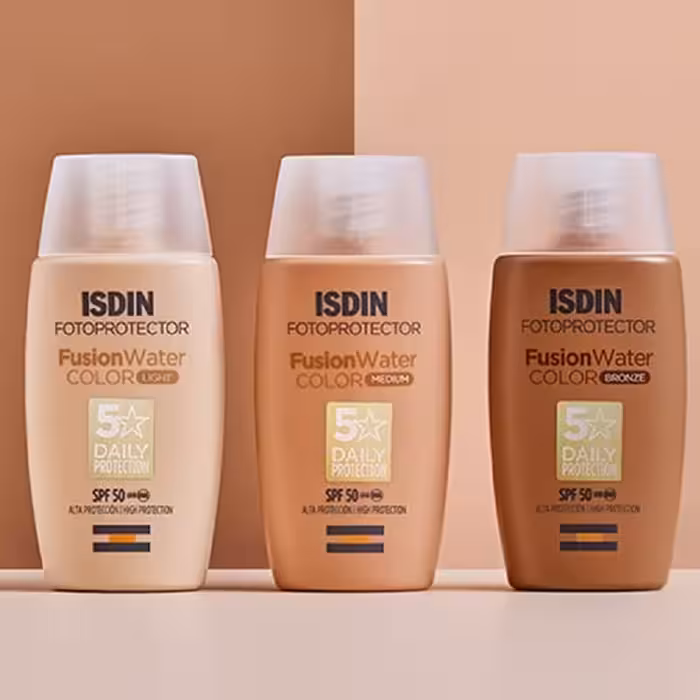 ضد آفتاب فیوژن واتر مجیک ایزدین رنگی اصل ISDIN Fotoprotector Fusion Water MAGIC SPF 50