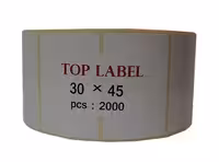 لیبل کاغذی تاپ لیبل تک ردیف 45x30