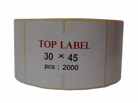 لیبل کاغذی تاپ لیبل تک ردیف 45x30