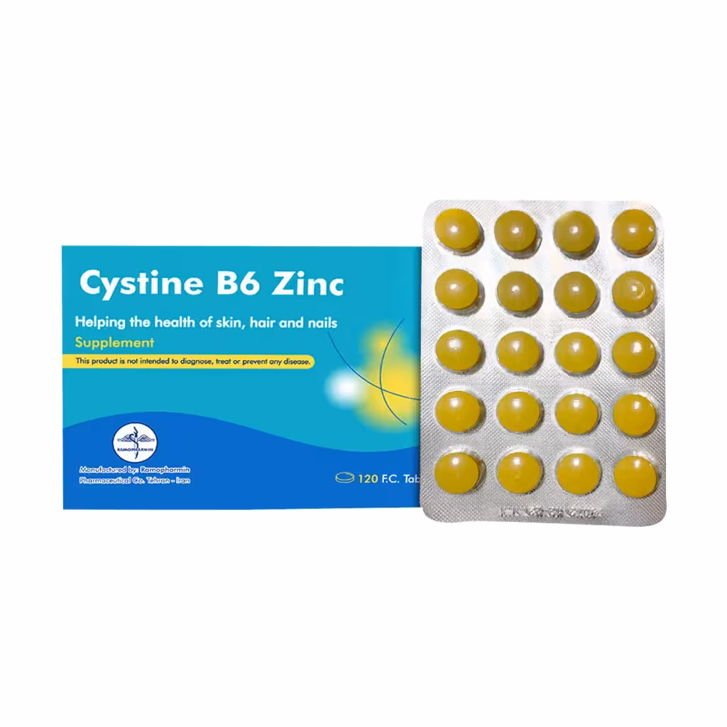 سیستین ب6 قرص زینک 120عددی