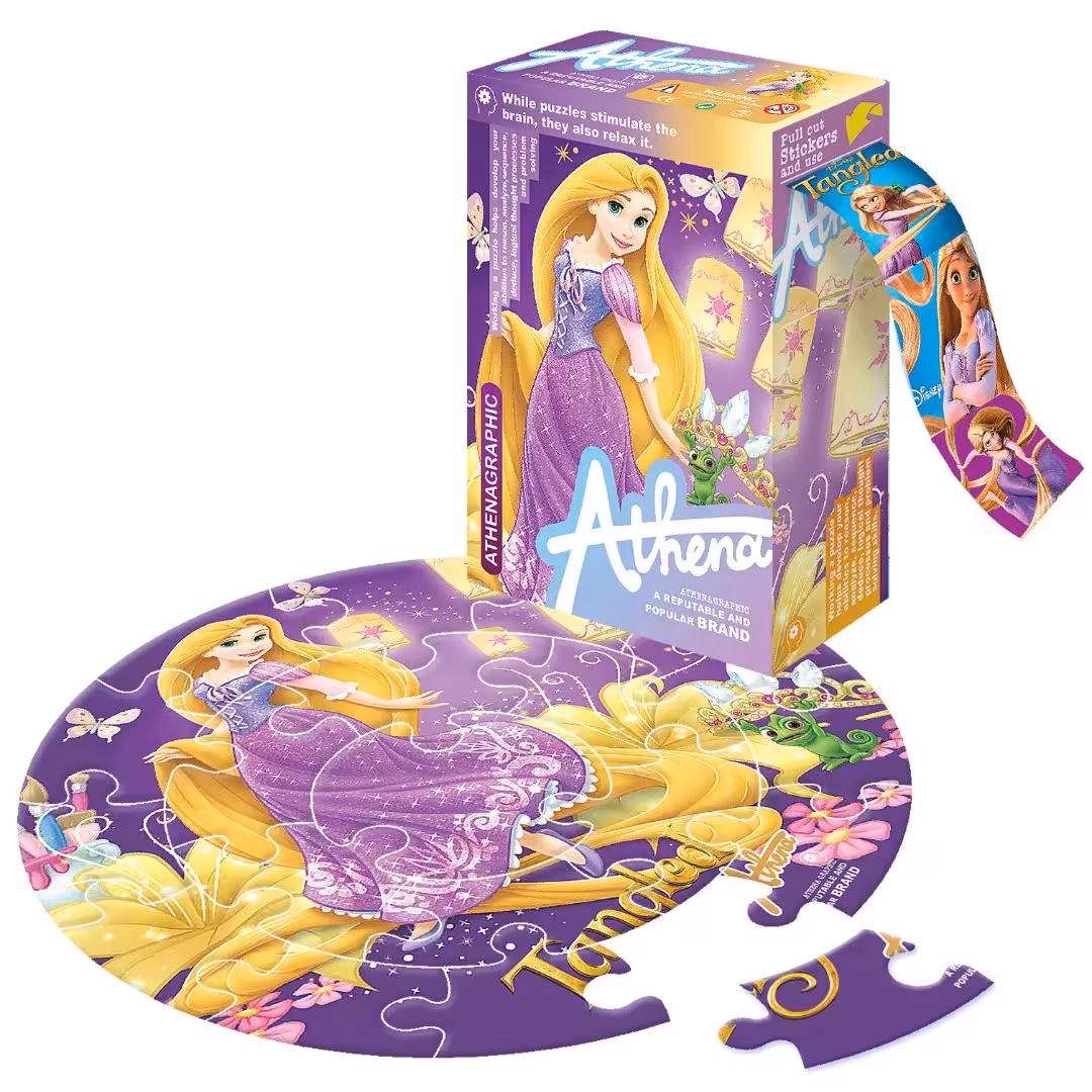 پازل دایره ای 20 تکه آتنا طرح گیسو کمندAtena