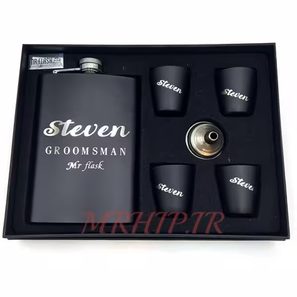 هیپفلاسک (قمقمه جیبی) 4شات مدل استیون 270cc کد a530428