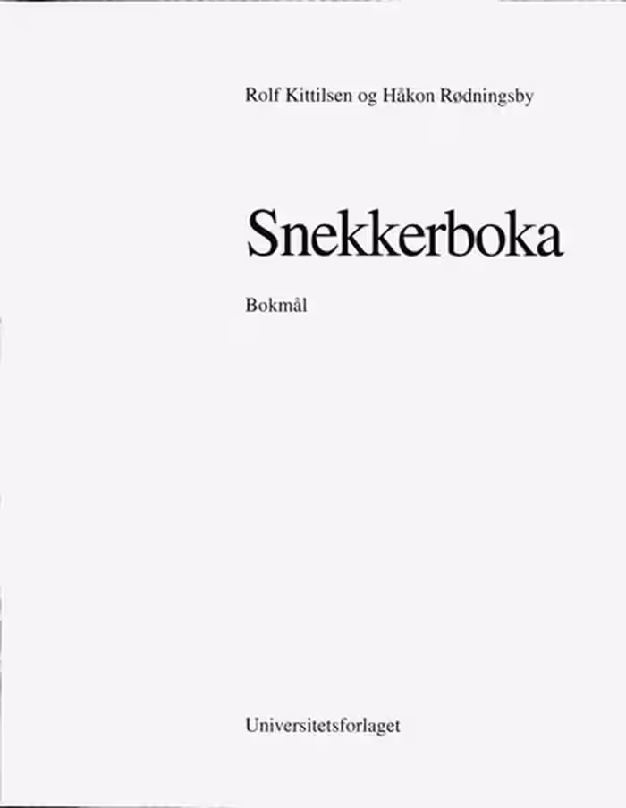خرید و دانلود نسخه کامل کتاب Snekkerboka
