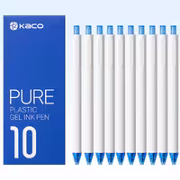 خودکار ژله‌ای مشکی و آبی کاکو KACO مدل K1015 بسته 10 عددی