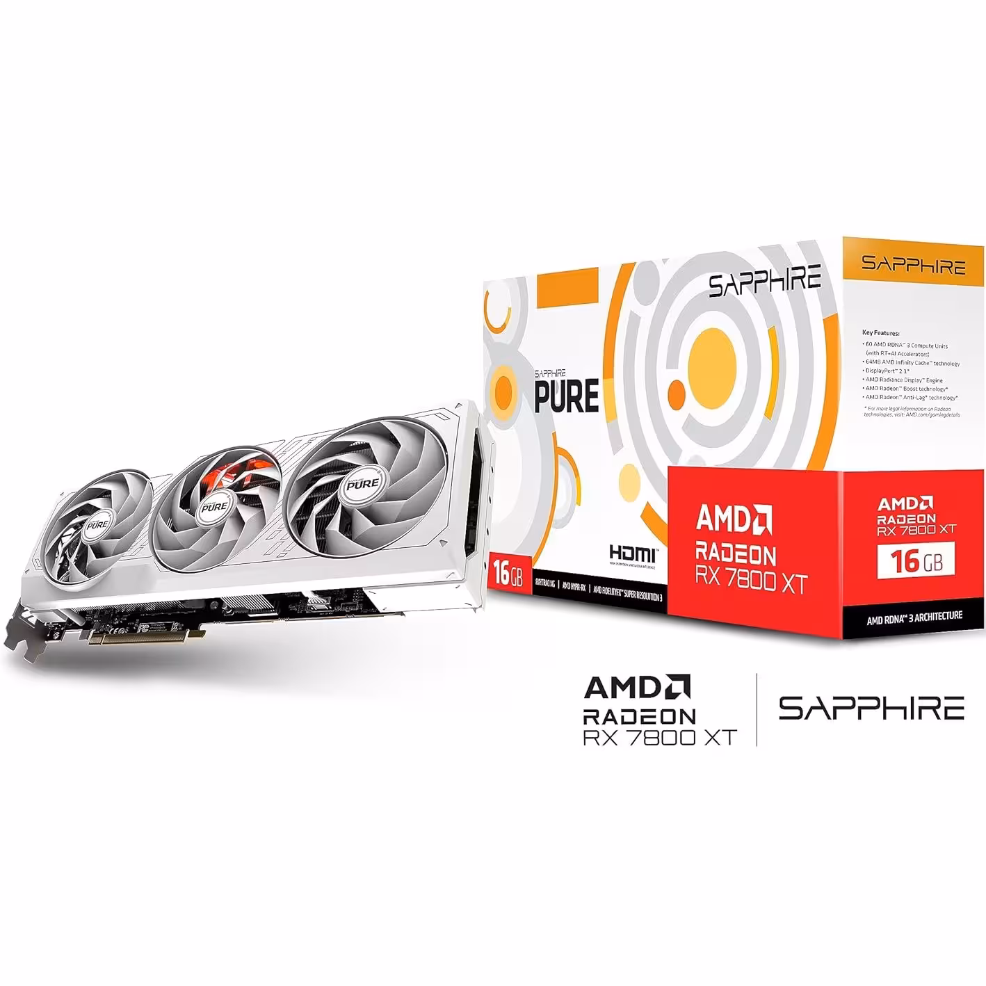 کارت گرافیک سافایر SAPPHIRE RADEON RX 7800 XT PURE 16GB OC