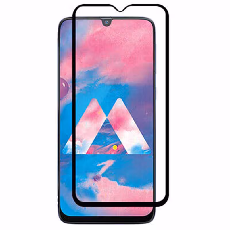 محافظ صفحه نمایش شیشه ای گلس سامسونگ M30 تمام چسب و تمام صفحه Full Glass Screen Protector Samsung Galaxy M30