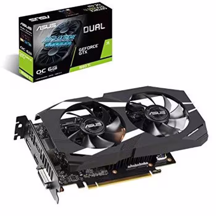 کارت گرافیک ایسوس مدل DUAL-GTX1660TI حافظه 6GB