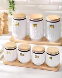 سرویس 7 پارچه ادویه گلس پریما EMBICO سفید