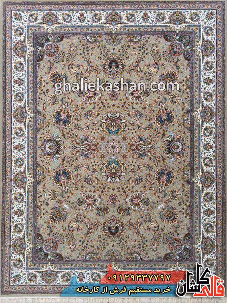 فرش 1000 شانه طرح یاشار زمینه فیلی کاشان