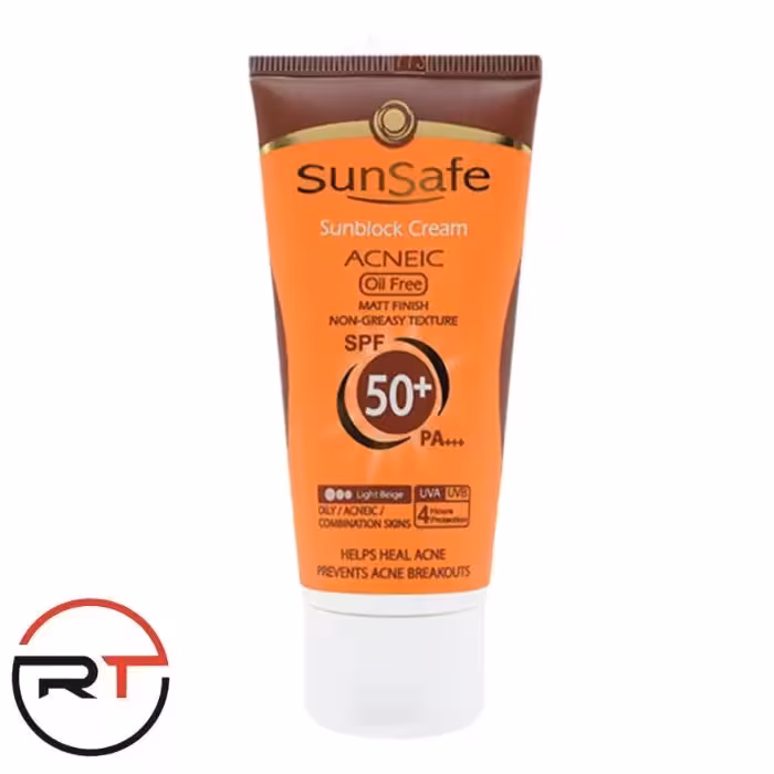 ضد آفتاب بژ روشن SPF50 فاقد چربی سان سیف
